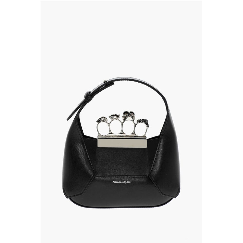 Alexander McQueen JEWEL KNUCKLES deri hobo çanta